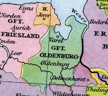 Oldenburg Karte Grafschaft