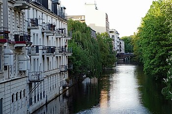 Häuser am Isebekkanal in Eppendorf