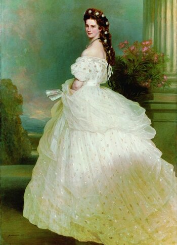 Kaiserin Sissi mit Edelweiß im Haar