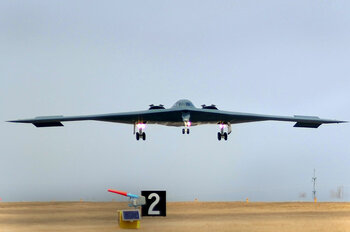 B-2-Bomber landet nach einem Angriff gegen Libyen, 20. März 2011