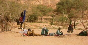 Tuareg in der Wüste von Algerien: Das Klima ist heiß