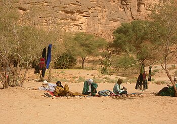 Tuareg in der Wüste von Algerien