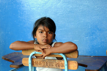 Mädchen in einer Schule in Nicaragua