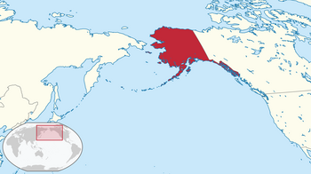 Alaska auf der Weltkarte
