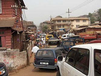 Straße in Freetown