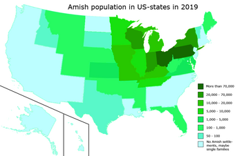 Amish USA Karte