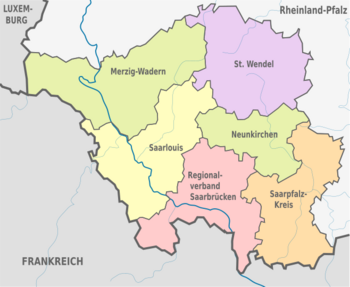 Karte Landkreise Saarland