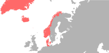 Staatsgebiet der dänisch-norwegischen Personalunion bis 1814