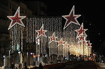 Weihnachtsdekoration in Braga 2015