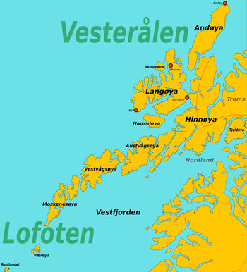 Lofoten Karte Lofoten Karte