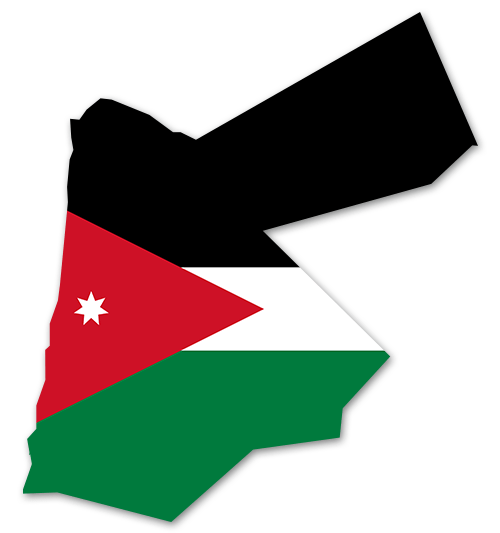 Jordanien Umriss