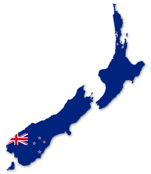 Neuseeland Umriss