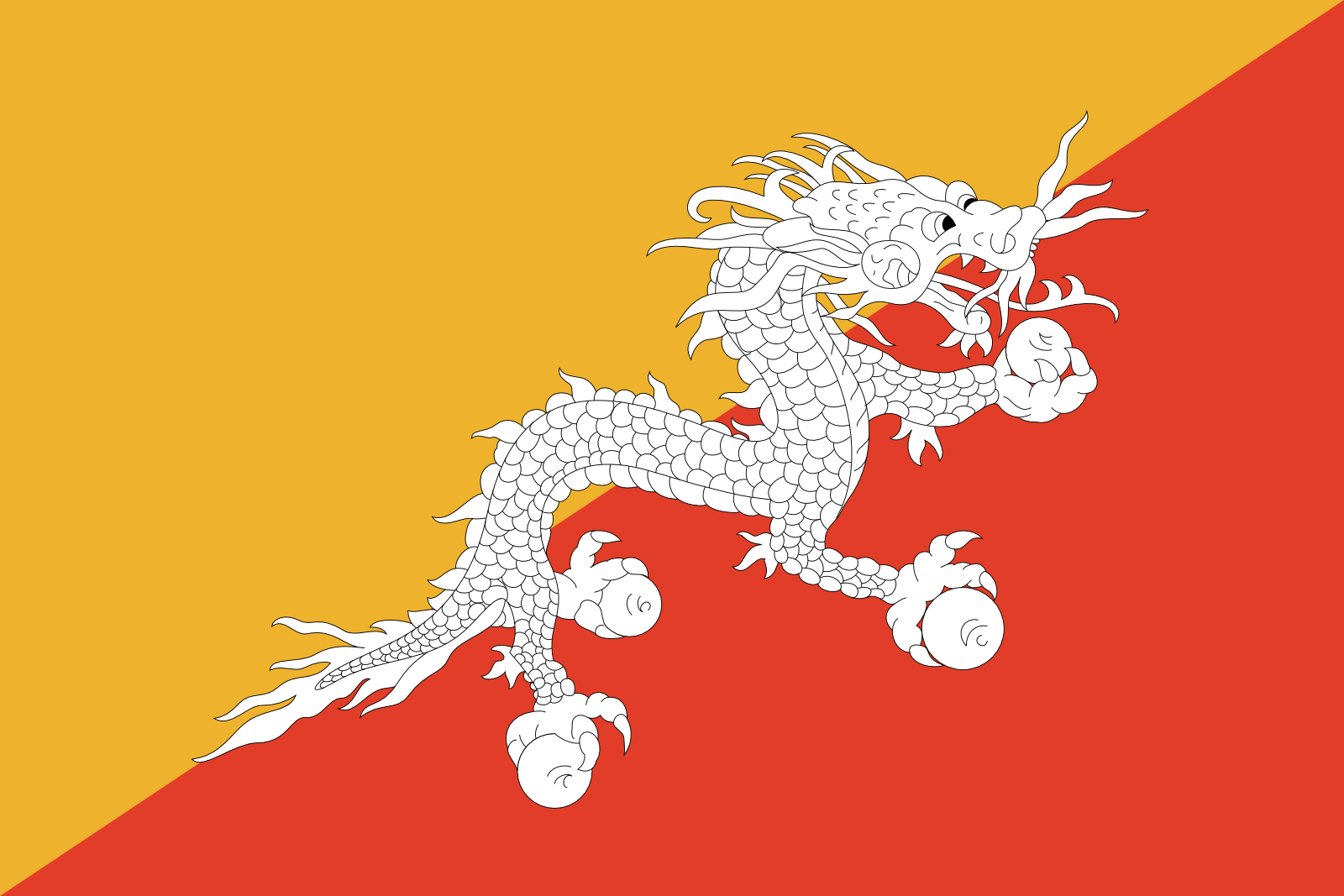 Bhutans Flagge