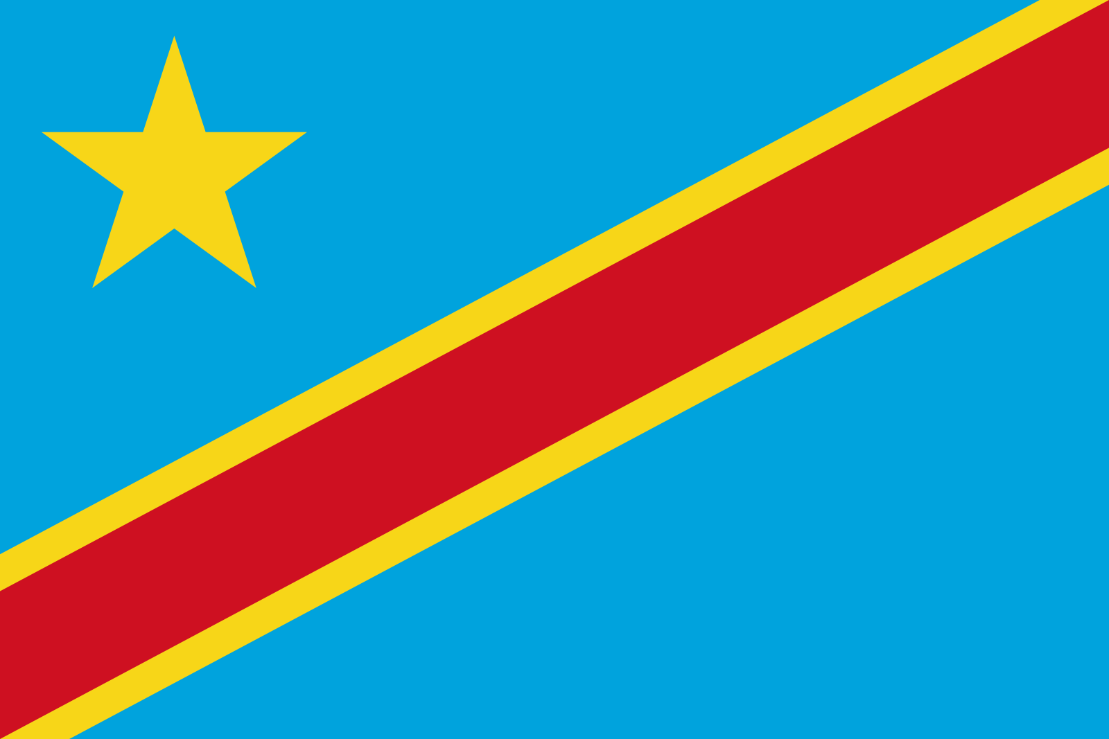 Kongo, Demokratische Republiks Flagge