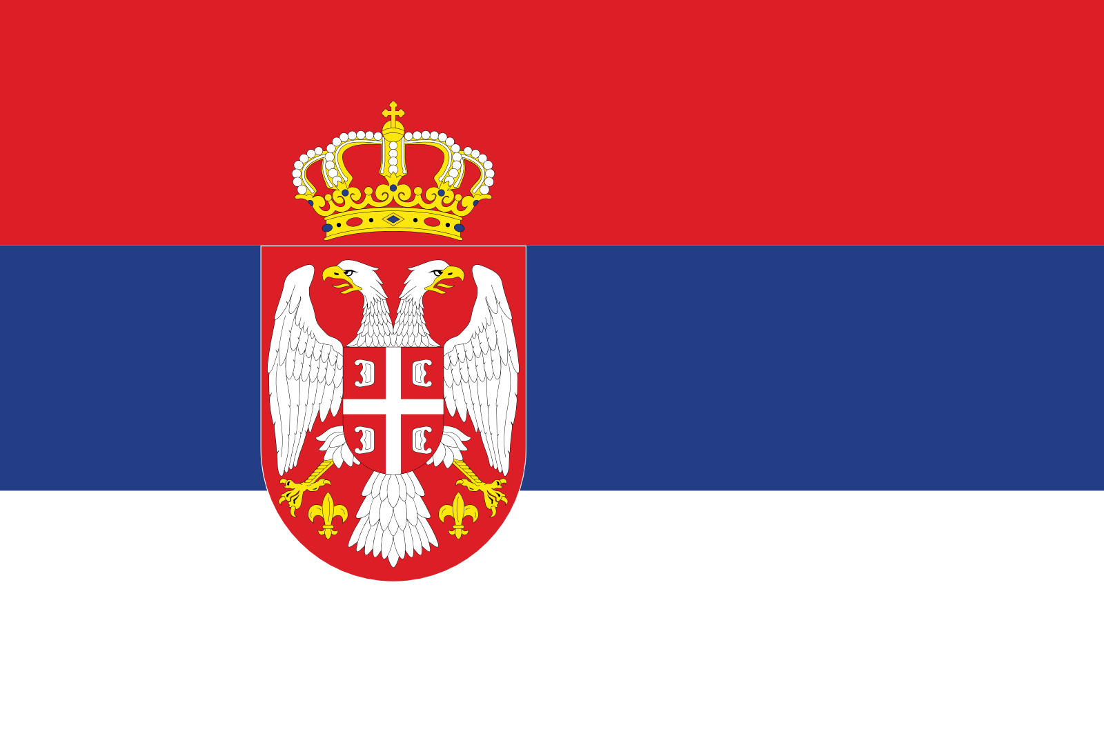 Serbiens Flagge