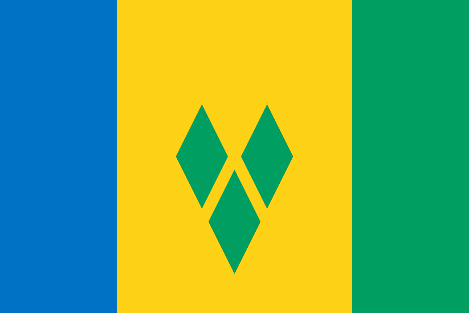St. Vincent und die Grenadinens Flagge