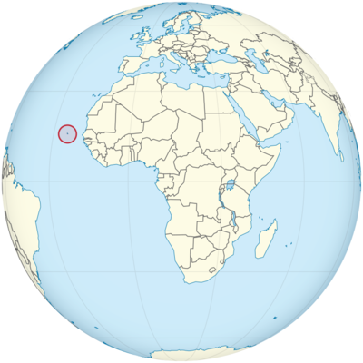 Kap Verde auf Globus