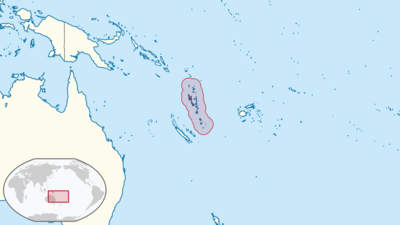 Vanuatu auf Globus