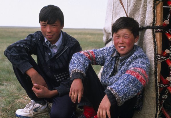Nomadenkinder in Kirgisistan
